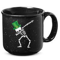 Irish Dabbing Skeleton St. Patrick's Day 15oz Campfire Ceramic Mug