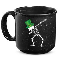Irish Dabbing Skeleton St. Patrick's Day 15oz Campfire Ceramic Mug