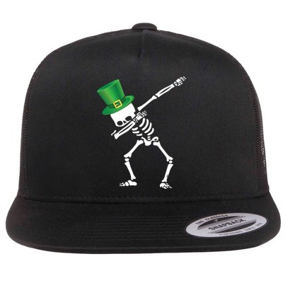 Irish Dabbing Skeleton St. Patrick's Day Flatbill Hat