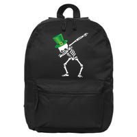 Irish Dabbing Skeleton St. Patrick's Day 16 in Basic Backpack