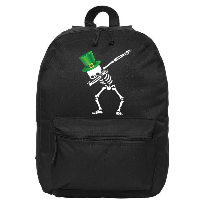 Irish Dabbing Skeleton St. Patrick's Day 16 in Basic Backpack