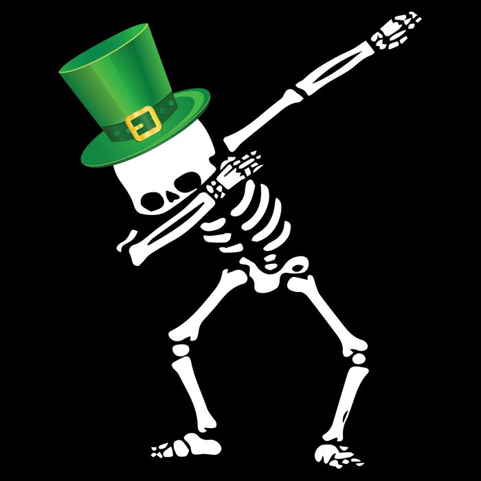 Irish Dabbing Skeleton St. Patrick's Day 16 in Basic Backpack