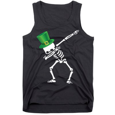 Irish Dabbing Skeleton St. Patrick's Day Tank Top