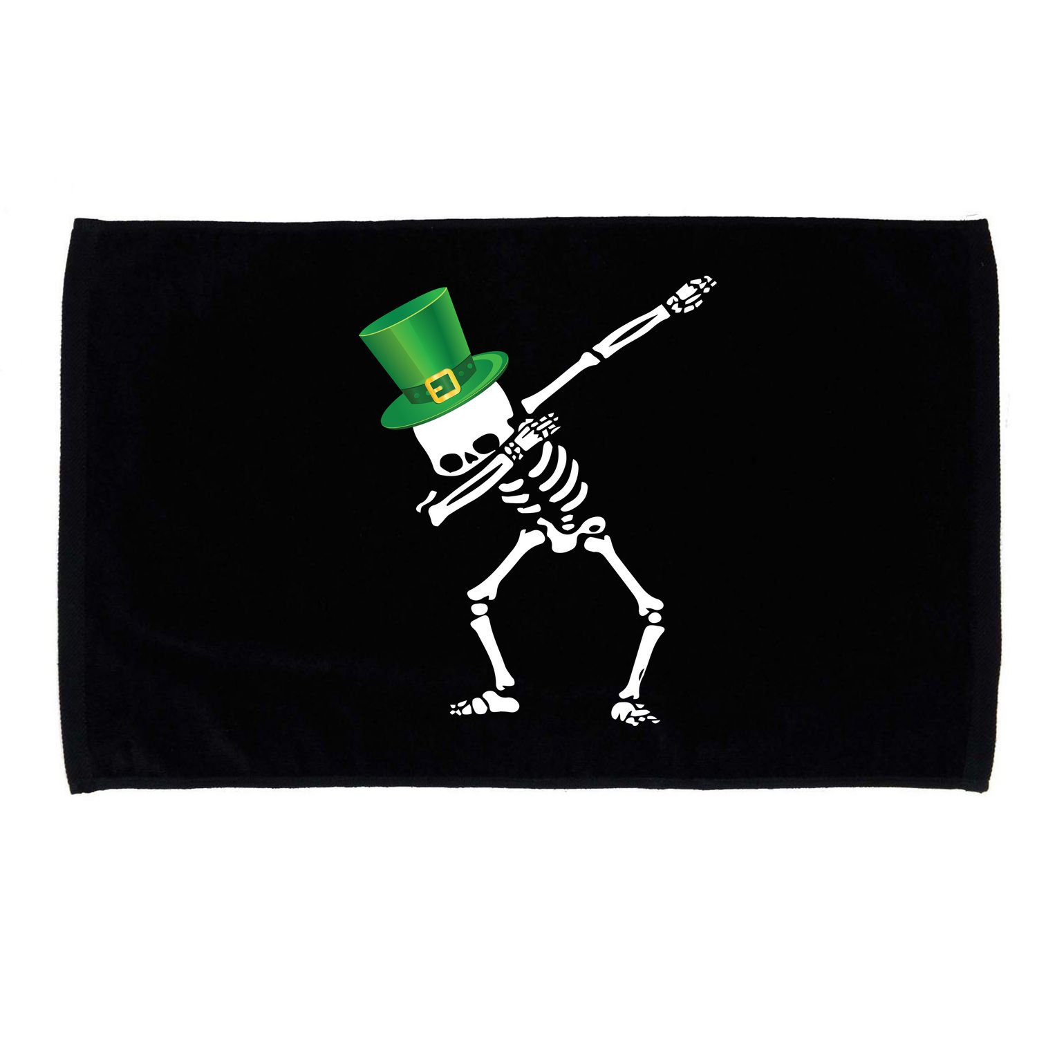Irish Dabbing Skeleton St. Patrick's Day Microfiber Hand Towel