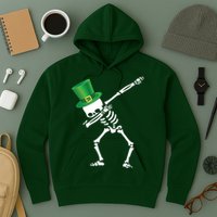 Irish Dabbing Skeleton St. Patrick's Day Hoodie