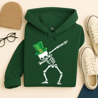 Irish Dabbing Skeleton St. Patrick's Day Hoodie