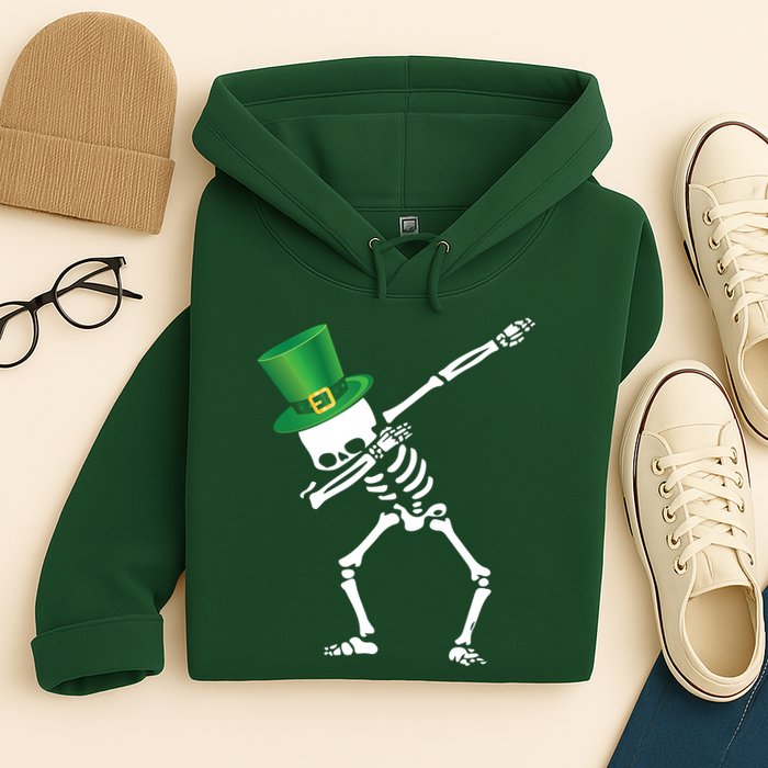Irish Dabbing Skeleton St. Patrick's Day Hoodie