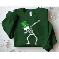 Irish Dabbing Skeleton St. Patrick's Day Sweatshirt