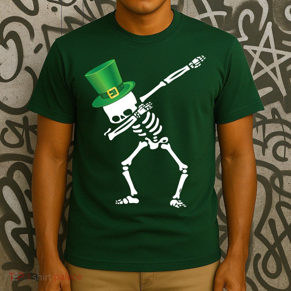 Irish Dabbing Skeleton St. Patrick's Day T-Shirt