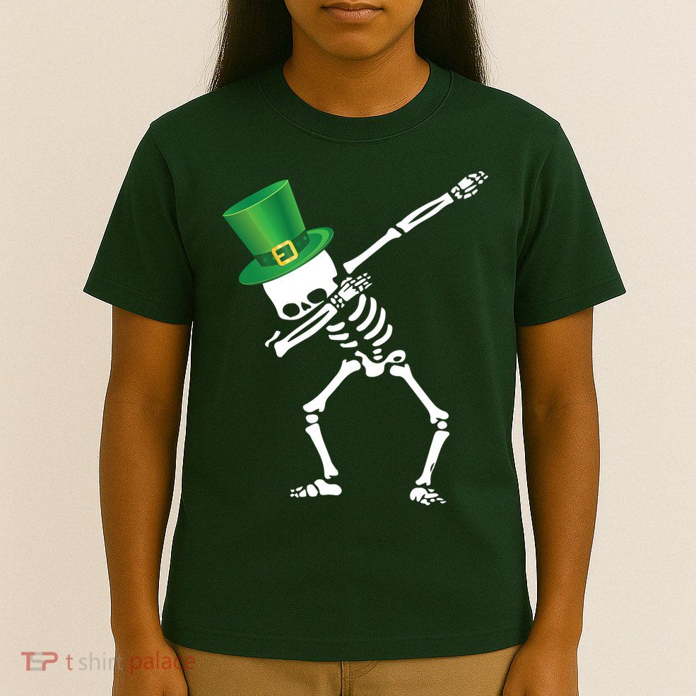 Irish Dabbing Skeleton St. Patrick's Day T-Shirt