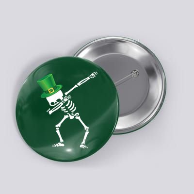 Irish Dabbing Skeleton St. Patrick's Day Button