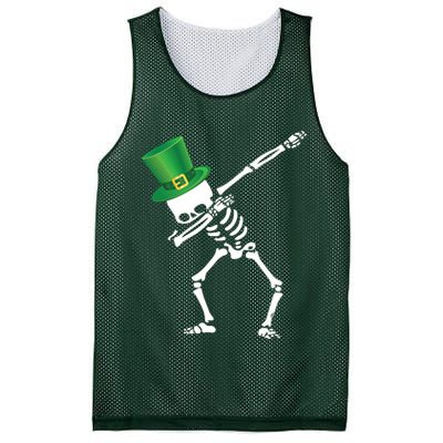 Irish Dabbing Skeleton St. Patrick's Day Mesh Reversible Basketball Jersey Tank