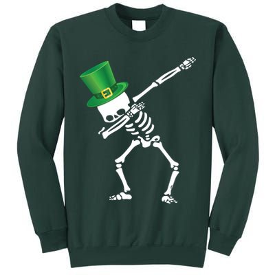 Irish Dabbing Skeleton St. Patrick's Day Tall Sweatshirt
