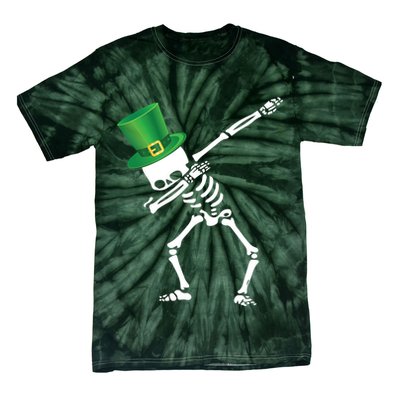 Irish Dabbing Skeleton St. Patrick's Day Tie-Dye T-Shirt