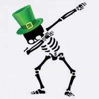 Irish Dabbing Skeleton St. Patrick's Day Garment-Dyed Sweatshirt