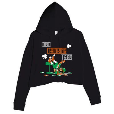 Irish Drinking Team Crop Fleece Hoodie