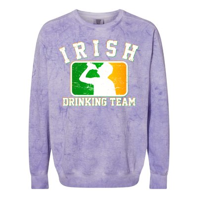 Irish Drinking Team Sports Logo Colorblast Crewneck Sweatshirt