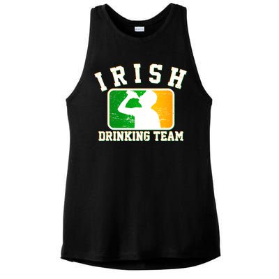 Irish Drinking Team Sports Logo Ladies PosiCharge Tri-Blend Wicking Tank