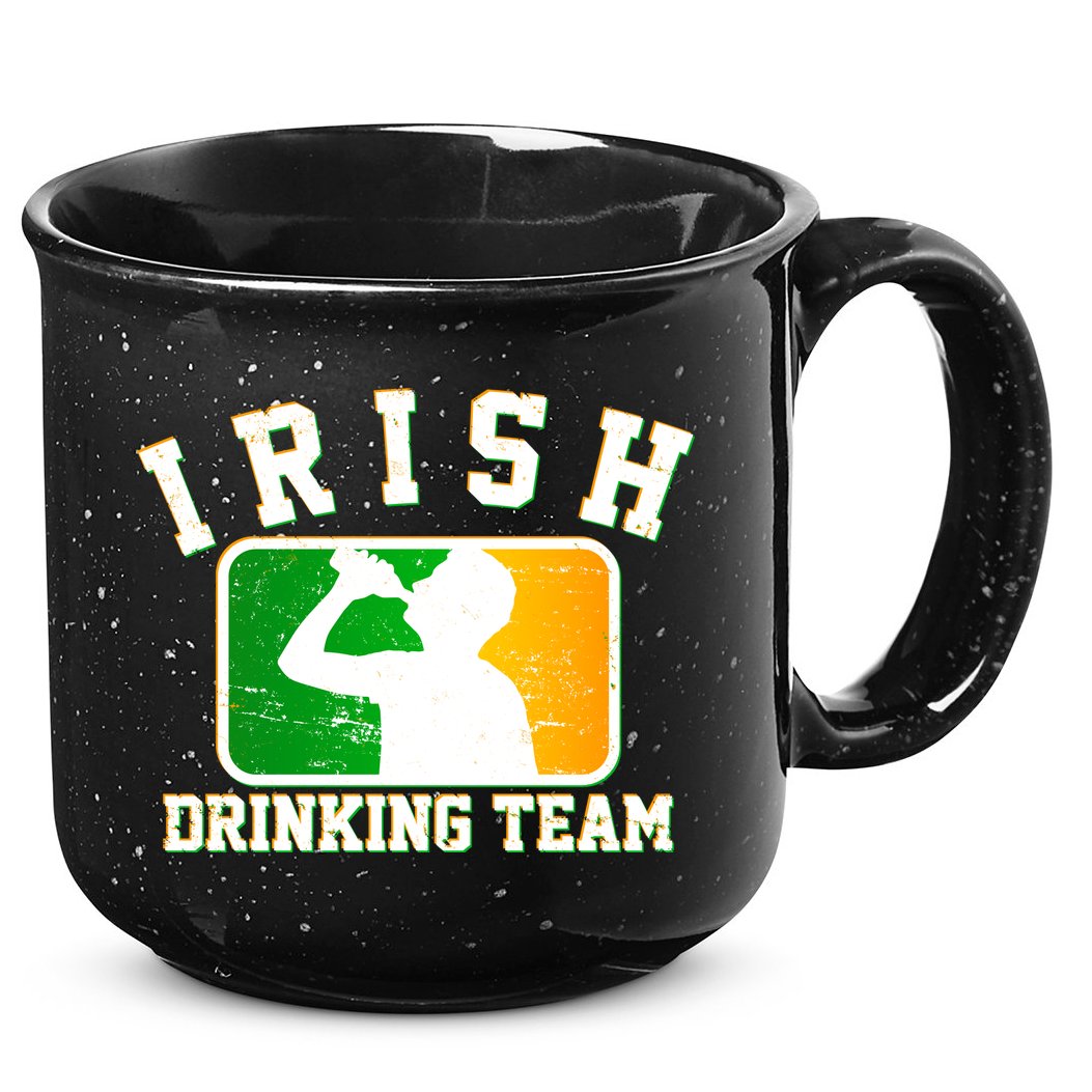 Irish Drinking Team Sports Logo 15oz Campfire Ceramic Mug