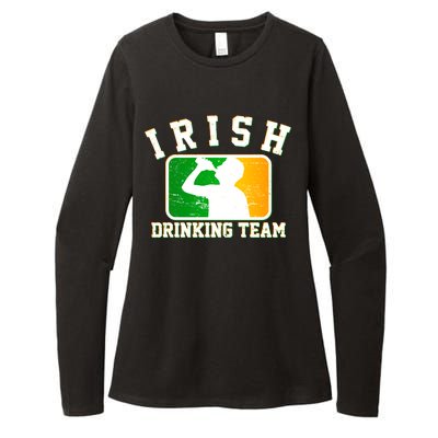 Irish Drinking Team Sports Logo Womens CVC Long Sleeve Shirt