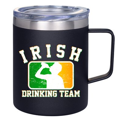 Irish Drinking Team Sports Logo 12oz Stainless Steel Coffee Mug