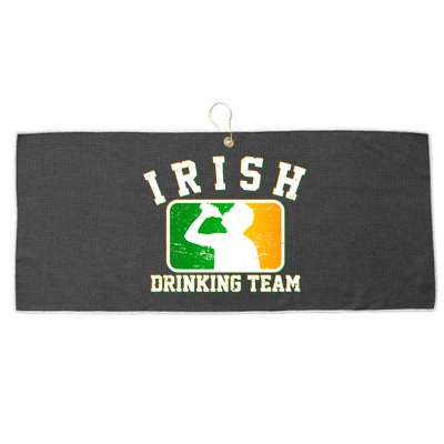 Irish Drinking Team Sports Logo Large Microfiber Waffle Golf Towel