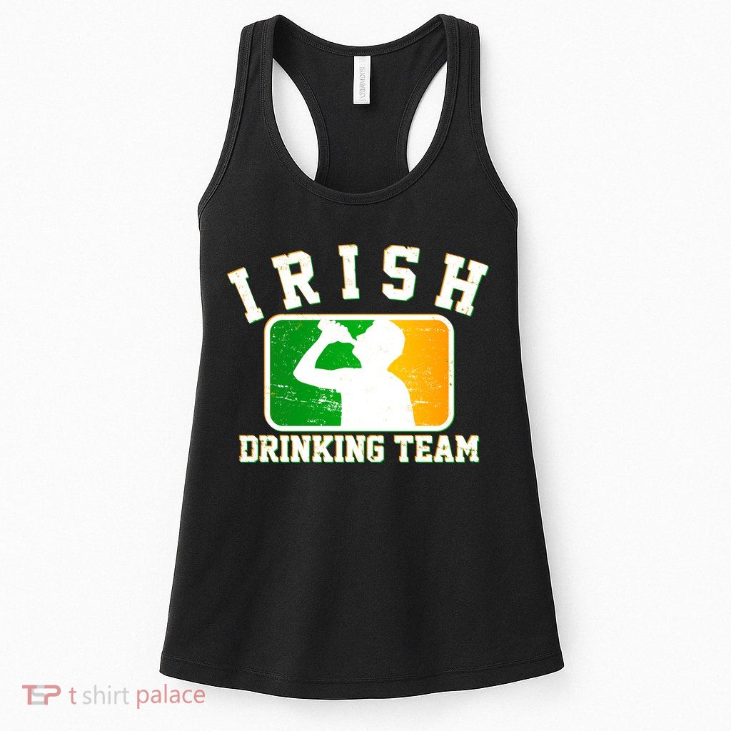 Irish Drinking Team Sports Logo Women's Racerback Tank
