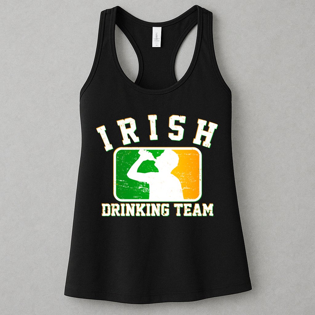 Irish Drinking Team Sports Logo Womens Tank Top