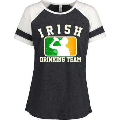 Irish Drinking Team Sports Logo Enza Ladies Jersey Colorblock Tee