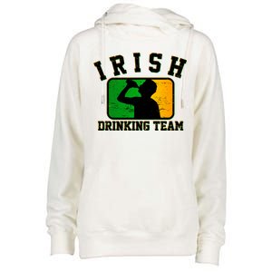 Irish Drinking Team Sports Logo Womens Funnel Neck Pullover Hood