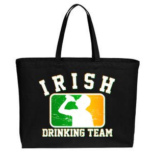 Irish Drinking Team Sports Logo Cotton Canvas Jumbo Tote