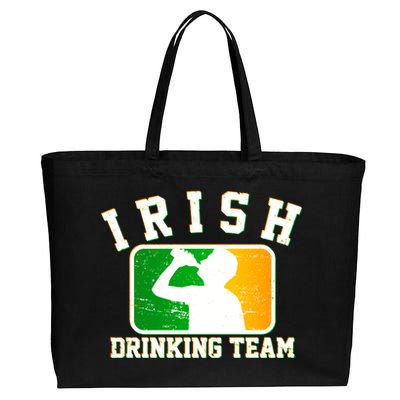 Irish Drinking Team Sports Logo Cotton Canvas Jumbo Tote