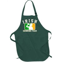 Irish Drinking Team Sports Logo Full-Length Apron With Pockets