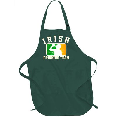 Irish Drinking Team Sports Logo Full-Length Apron With Pockets