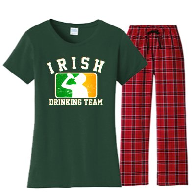 Irish Drinking Team Sports Logo Women's Flannel Pajama Set