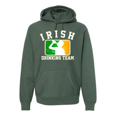 Irish Drinking Team Sports Logo Premium Hoodie