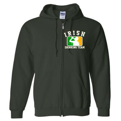 Irish Drinking Team Sports Logo Full Zip Hoodie