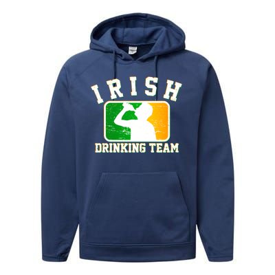 Irish Drinking Team Sports Logo Performance Fleece Hoodie