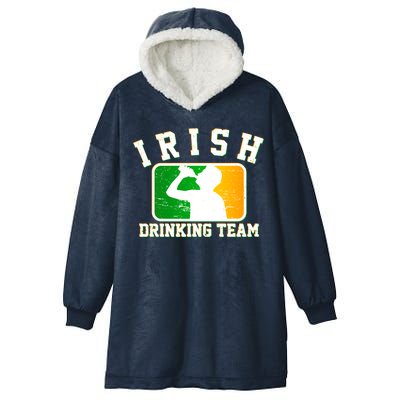 Irish Drinking Team Sports Logo Hooded Wearable Blanket