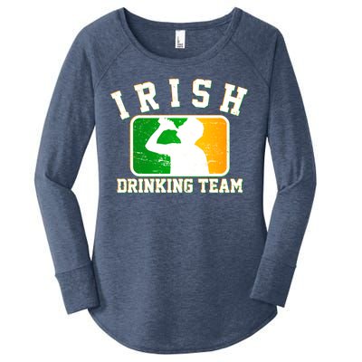 Irish Drinking Team Sports Logo Women's Perfect Tri Tunic Long Sleeve Shirt