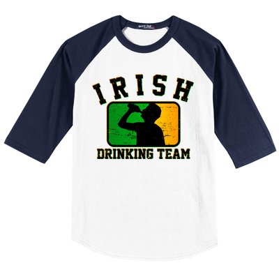 Irish Drinking Team Sports Logo Baseball Sleeve Shirt