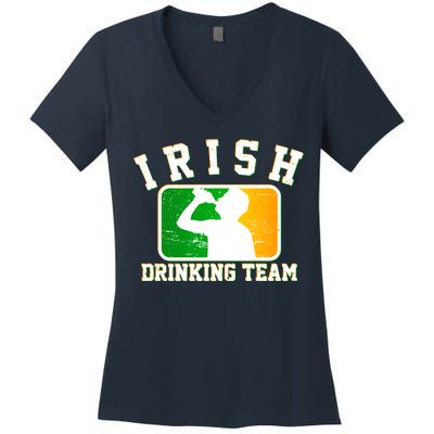 Irish Drinking Team Sports Logo Women's V-Neck T-Shirt