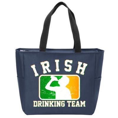 Irish Drinking Team Sports Logo Zip Tote Bag