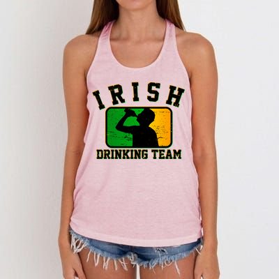 Irish Drinking Team Sports Logo Women's Knotted Racerback Tank