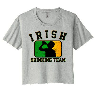 Irish Drinking Team Sports Logo Women's Crop Top Tee