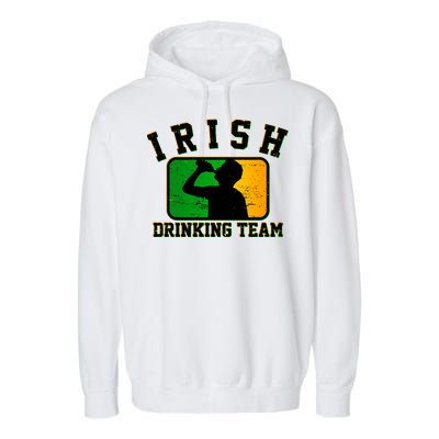 Irish Drinking Team Sports Logo Garment-Dyed Fleece Hoodie