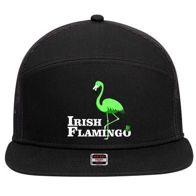 Irish Flamingo 7 Panel Mesh Trucker Snapback Hat