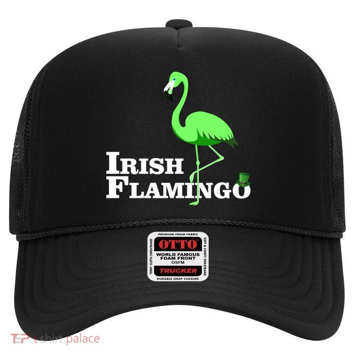 Irish Flamingo High Crown Mesh Back Trucker Hat