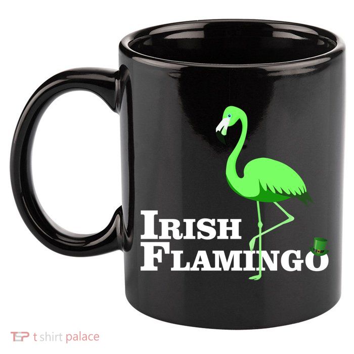 Irish Flamingo 11oz C Handle Ceramic Mug