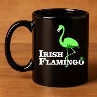 Irish Flamingo 11oz C Handle Ceramic Mug
